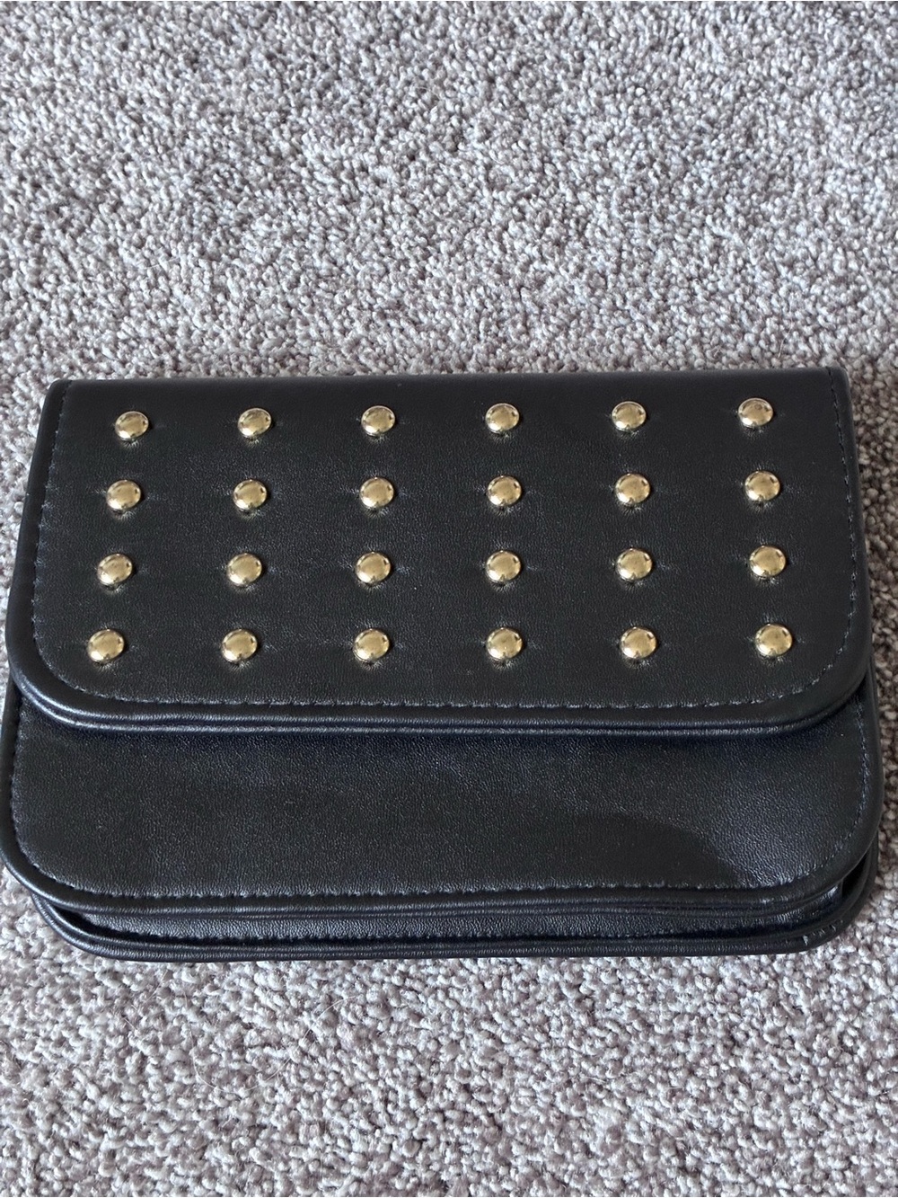 Black Studded Belt Bag